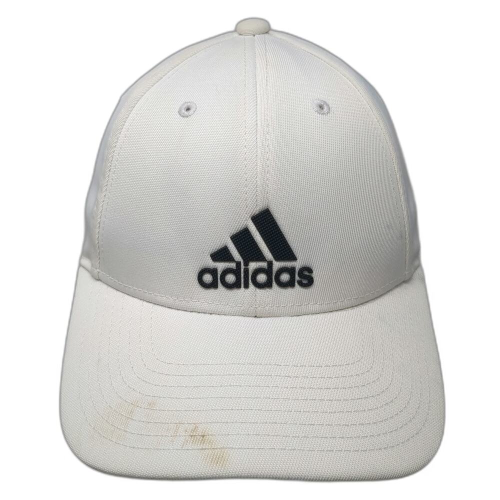 Adidas Baseball Cap White One Size Aeroready Recycled Strapback Hat Logo Black